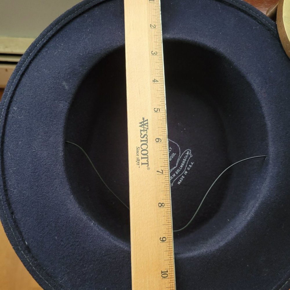 Vintage 1960s Bollman and Co Doeskin Navy Felt Hat - Picture 8 of 8